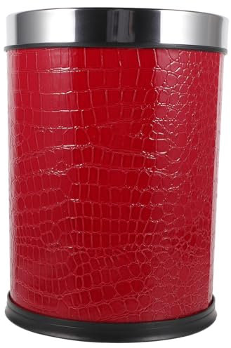 Cabilock Papelera de 12 L Resistente para Oficina Hogar Cocina Color Rojo