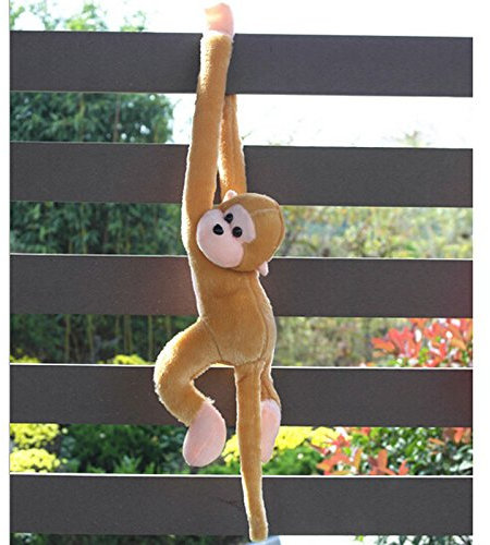 Plüsch-AFFE Kuscheltier zum Aufhängen, Stofftier Anhänger, Braun