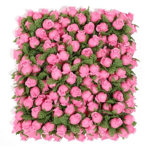 MWOOT 144 Pezzi Rose Finte Rosa, Mini Fiori Artificiali, Piccolo Rose Artificiali per l'Artigianato, Teste di Rose Finti Fai Da Te per Matrimonio Bouquet Da Sposa Festa San Valentino Decorazione