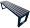 Banqueta de Exterior Negro 100/120/150cm, sin Respaldo, Banco de Parque, Robusto, Patas de Metal, Carga 240 kg(150x40x45cm)