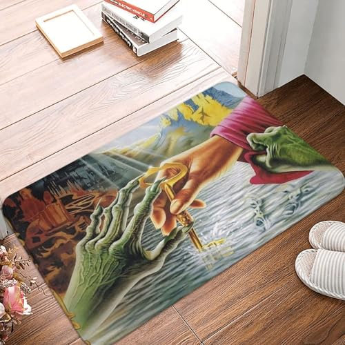 OOAHJEID Fußmatte Badteppich Teppich Helloween Keeper of The Seven Keys Part Ii Album 1988 Anti-Rutsch-Bodenmatte Teppich