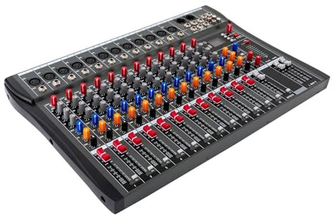 Table de mixage DJ, contrôleur de son DJ, interface de mixage avec écran LCD, égaliseur à trois bandes, surveillance en temps réel, Bluetooth 12 canaux pour KTV, bar