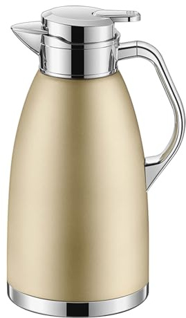 2.3L Thermoskanne Isolierkanne, 304 Edelstahl Doppelwandige Vakuumisolierung Thermosflasche Kaffeekanne, 36 Stunden Wärmespeichernde und Auslaufsichere mit Großem Fassungsvermögen