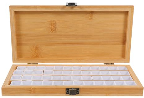 Tragbare Pigmentbox für Künstler mit 48 Fächern, Kompakt | Kunststoff, Feine Verarbeitung, Trennfächer, Aufbewahrungsbox für Schreibwaren, Home Storage
