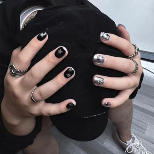 Faux ongles Noir Rock pour hommes