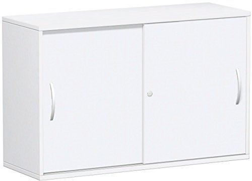 Gera Möbel Schranksystem Flex Schiebetürenschrank, Holzdekor, weiß/weiß, 120 x 42.5 x 79.8 cm