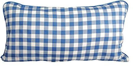 jilda-tex Satinbettwäsche Kissenbezug 100% Baumwolle Design Quadrum Blue Verschiedene Größen (40x80 cm)