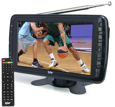 Tyler 7 pulgadas portátil 720 p TV LCD Monitores batería recargable capacidad inalámbrica HD TV, USB, entrada HDMI, AC/DC, Control remoto soporte incorporado pequeño para coche niños viaje