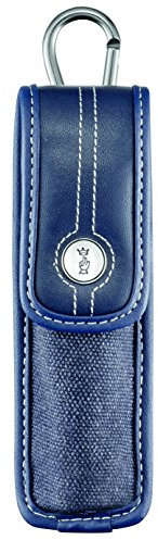 Opinel Etui, Jeansoptik blau, Gürtelschlaufe, Karabiner, Passend für Messer 8, Slim Line Nr. 10