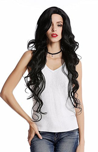 WIG ME UP - GF-W2081-1 Lady Quality Wig very long deep black middle-parting wavy