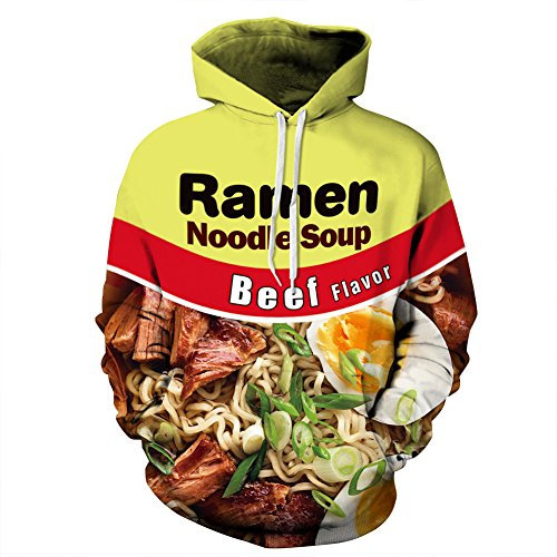 ZUEVI Herren Unisex Neuheit 3D Gedruckt Pullover Hoodies Sweatshirt mit Taschen - - X-Small