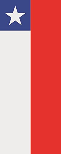 U24 Fahne Flagge Chile im Hochformat Premiumqualität 150 x 400 cm