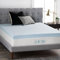 LUCID LU40TT30GT Gel-Matratzenauflage aus Memory-Schaum, belüftetes Design, sehr plüschig, 10,2 cm, Schaumstoff, blau, Twin