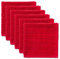 DII Solid Windowpane Dishcloth Set, Cotton, Red, 12x12
