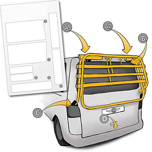 LACKSCHUTZSHOP Lackschutz-Folie für Fahrrad-Heckträger passend für VW T5 Multivan, Caravelle BJ 2003 bis 2015 - Selbstklebende, transparente Schutz-Folie Fahrrad-Träger