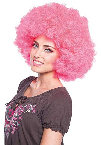 Folat 26842 Rosafarbene Afro-Perücke XL, Pink