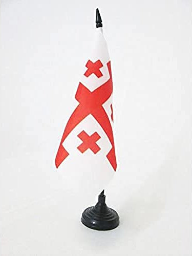 AZ FLAG - Tischflagge Kreuz Orden Vom Heiligen Grab Zu Jerusalem - 15x15 cm - Ossh Tischfahne 15 x 15 cm - Flaggen