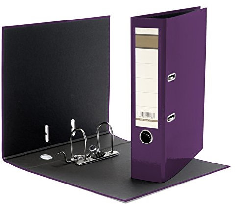 5x Aktenordner / DIN A4 / 75mm breit / Farbe: lila