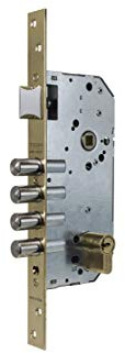 Tesa Assa Abloy R20AB566L Cerradura de Embutir Monopunto, Dorado