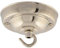 ElekTek Deckenrosette mit Haken Durchmesser 108 mm Metallausführungen Pulverlackierung für Deckenhängeleuchten und Kronleuchter Nickel