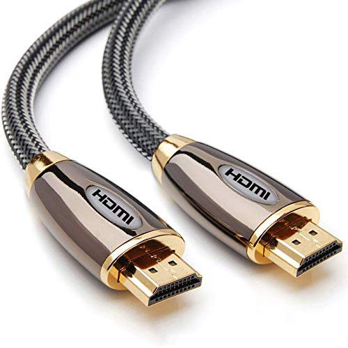 ULTRICS 4K HDMI Cable 2M, High Speed 18Gbps Nylon Braided HDMI Lead Supports 3D, HDR, eARC, Dolby Atmos, 4K@60Hz HD 1080P HDMI Cord for Laptop, Monitor, PS5, PS4, Xbox One, Fire TV, Apple TV PC