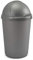 Plastic Bins Bullet Bin Recycling Waste Bin Rubbish Cardboard Plastic Disposal Dustbin Flip Top Flap Lid (50L, Silver)
