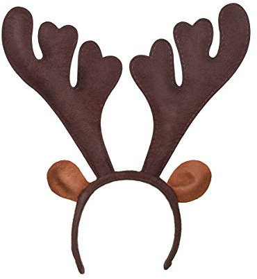DEGUISE TOI - Serre-tête Renne réaliste Noël - 1 Serre-tête - Taille Unique - Marron - Accessoires pour déguisement - Feutrine - - Noel