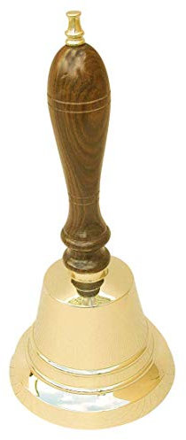Sea-Club Tischglocke Glocke Messing & Holz H=22cm Ø=10cm