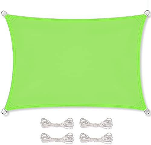 CelinaSun tenda parasole a vela giardino balcone PES poliestere idrorepellente rettangolare 2 x 3 m verde