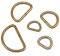 swpeet 120 PCS sortiert D-Ring aus Metall halbrund D Ring für Hardware Staubbeutel Ring Hand DIY Zubehör – 1/5,1 cm, 5/20,3 cm, 3/10,2 cm, 2,5 cm, 5/10,2 cm bronze