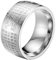 HIJONES Herren Buddhistischen Mantra Herz Sutra 10mm Breite Edelstahl Ring Band, Dichtung Skript Chinesischen Stil Silber Größe 60