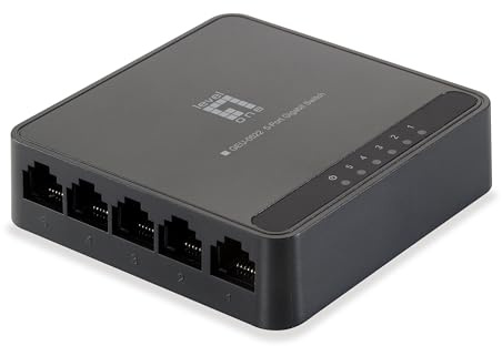 LevelOne GEU-0522 5-Port 10/100/1000Mbps non-blocking Gigabit-Ethernet-Switch