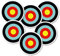 ADDIES Untersetzer 6-TLG. Zielscheibe mit Korkrückseite - Darts - Bogenschießen …
