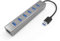 Networx 7-Port-USB-Hub, USB 3.0 auf 7X USB 3.0, Aluminium, Space grau