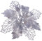 12 stücke Glitter weihnachtsstern künstliche weihnachtsstern künstliche weihnachtsbaumschmuck Ornamente (Silber)