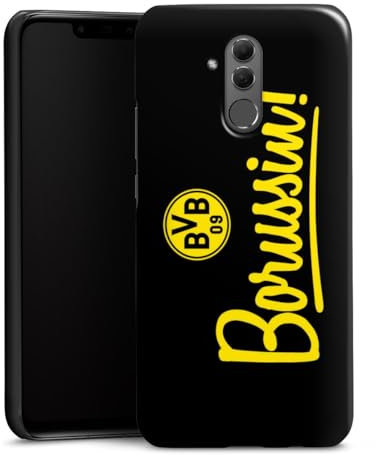 Premium Case kompatibel mit Huawei Mate 20 Lite Smartphone Handyhülle Schutzhülle glänzend BVB Fußball Borussia Dortmund