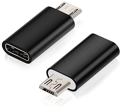 CABLEPELADO Adaptateur USB C femelle vers micro USB mâle | Convertisseur USB C vers Micro USB | Vitesse de transfert de données jusqu'à 480 Mbps | Transfert de données | Noir