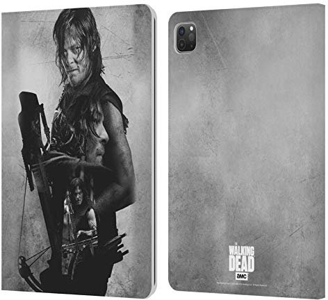 Head Case Designs Offizielle AMC The Walking Dead Daryl Doppelte Aussetzung Leder Brieftaschen Handyhülle Hülle Huelle kompatibel mit Apple iPad Pro 11 2020/2021 / 2022