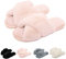 DRECAGE Ciabatte Pelose Donna Pantofole Donna Invernali Ciabatte con pelo,Morbide e Comode Slippers Rosa 37/38 EU (Dimensioni dell'Etichetta 38/39)