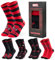 Marvel Socken Herren, 5er-Pack Baumwolle Herrensocken Avengers, Lustigen Socken Set - Geschenke für Männer (39/44 EU, Rot/Schwarz)