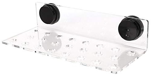 Zerodis Aquarium Coral Rack Halterung, Aquarium Acryl Transparent Coral Frag Rack Starke Saugkoralle Frag Standhalterung Halterung für Aquarium Zubehör(23 Hole)