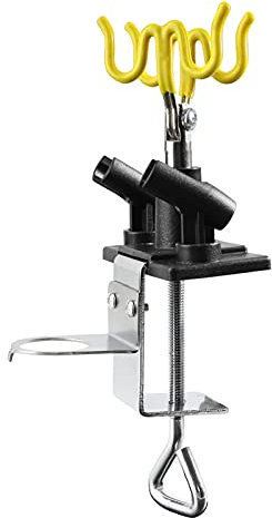 SAGUD Airbrush Holder Stand Clamp-on Style Air Brush Station Kit 360° Rotate Holds Up to 4 Airbrush Guns