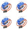 FEETECH Stemedu FS90R Lot de 4 servomoteurs micro RC 9 g 6 V 1,5 kg Rotation continue à 360 degrés pour robot hélicoptère radiocommandé, bateau d'avion