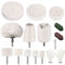 WeeGoo 15Pcs Car Polishing Pads for Drill, Metal Polishing Wheels for Drill, Cone/Column/Mushroom Buffing Wheel for Motorcycle Car Metal Aluminum, Wood