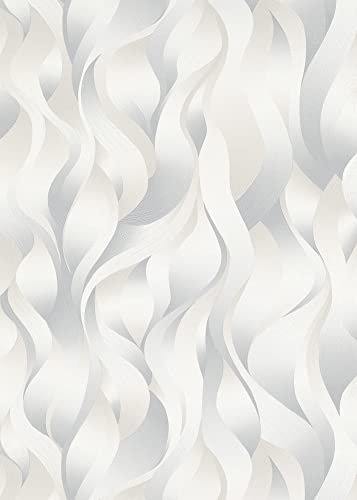 Tapete Vlies ELLE Decoration Wellen Grafik grau Glitzer 10204-14