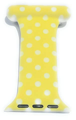 Coopers Care UK, Compatible Replacement Strap for Apple Watch Nurse Fob Strap, Size 38-40mm Yellow Polka Dot
