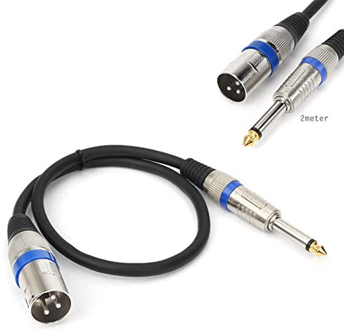 HTRUIYATY XLR Auf Klinke 6,35mm Mono Ts Audiokabel Zur Professionelles Kabel Von Stecker Mikrofonkabel Live(2 meter)