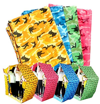 CXKJP Sportspiele 4 STÜCKE Teamwork-Spiele Laufmatte, Kindergarten, Schulspiele, Feldtag, Lustige Spiele, Gruppenspiele, Familienspielgeräte, 2–18 Personen (Size : Adult-20M/26FT)