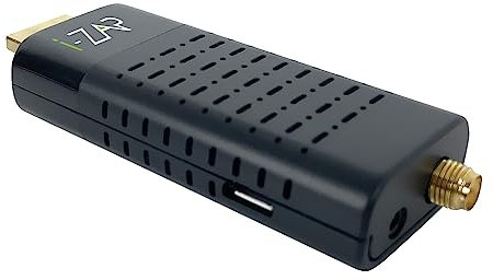 Decoder Digitale Terrestre 2025 - iZAP Decoder DVB-T2, HD 1080P HEVC Main 10 Bit, HDMI Stick CEC TV | Uscita HDMI/AV e USB Multimediale, Telecomando incluso
