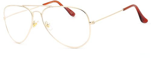 NEW VISION Lesebrille, Pilotenbrille Herren Unisex, Metallrahmen Klassische Retro Lesebrillen NV8132, Lesehilfe für Damen Herren (Gold, 1.5, Dioptrien)